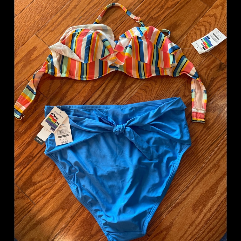 NWT Time And Tru high wait Swimsuit